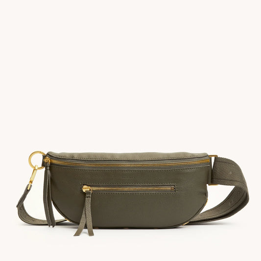Charles Med Olive/Brushed Gold Crossbody