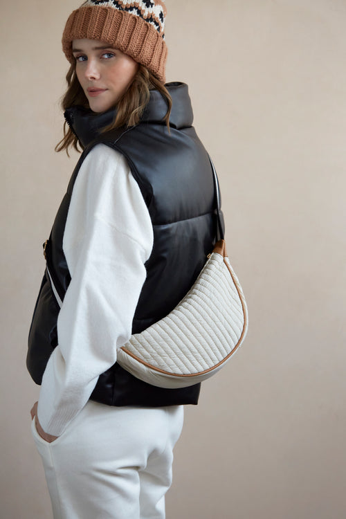 Ezra Ivory Crossbody Bag