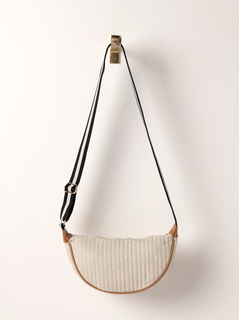 Ezra Ivory Crossbody Bag
