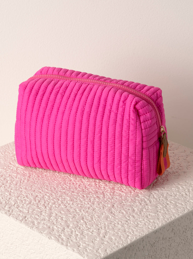 Ezra Large Boxy Magenta Cosmetic Bag