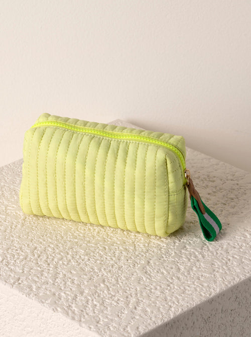 Ezra Small Boxy Citron Cosmetic Bag