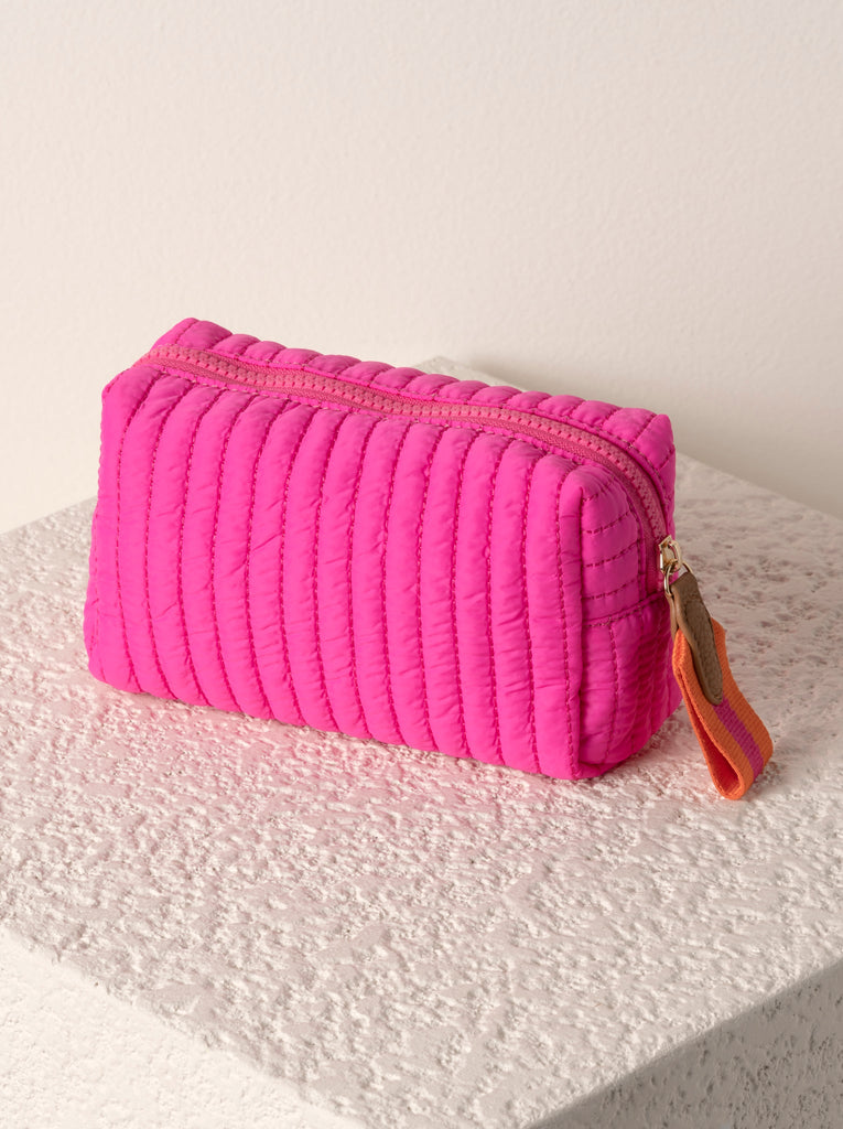 Ezra Small Boxy Magenta Cosmetic Bag