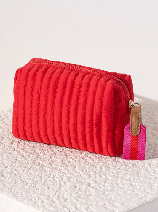 Ezra Small Boxy Red Cosmetic Bag