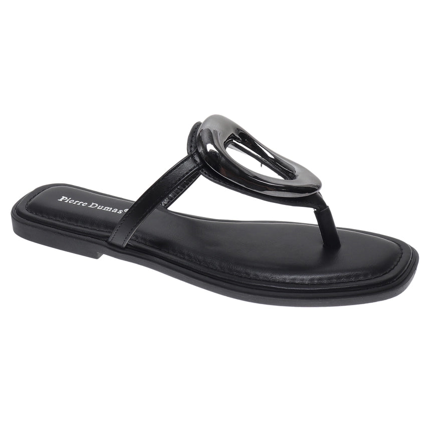 Express Black Flat Sandal