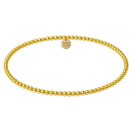 Classic 2mm 14K Gold Filled Beaded Bracelet