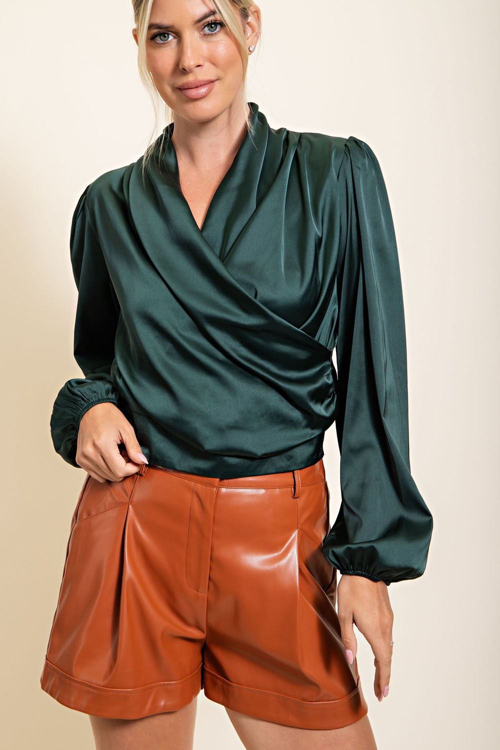 Show Stopping Moment Hunter Green Top