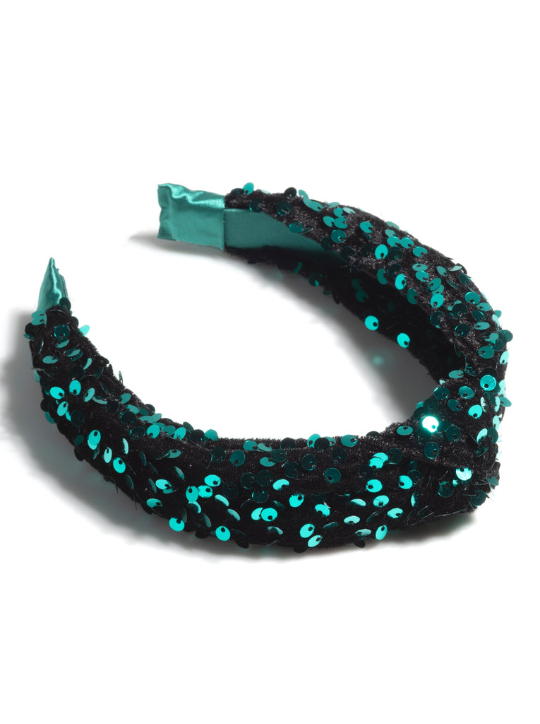 Under The Lights Sequin Green Headband