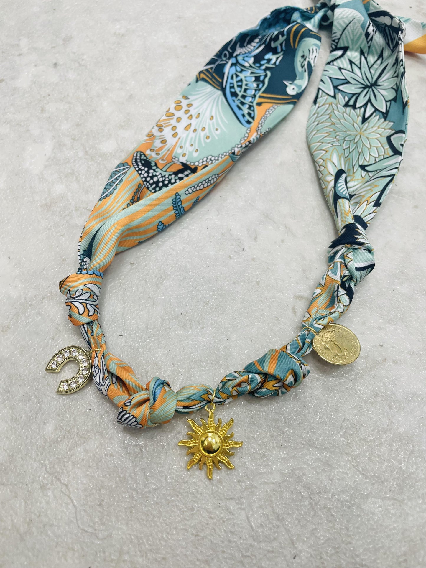 Tied Together 14 Scarf Necklace
