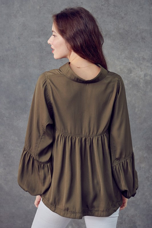 Change In The Air Olive Top