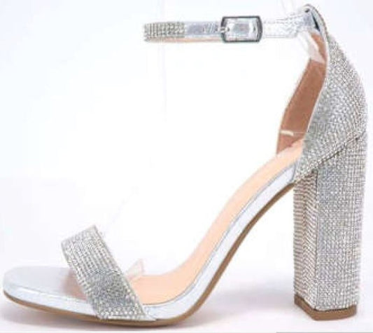 Lily Silver/Clear Heel
