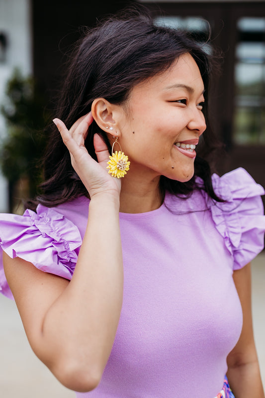 Chasing Flowers Yellow Earrings