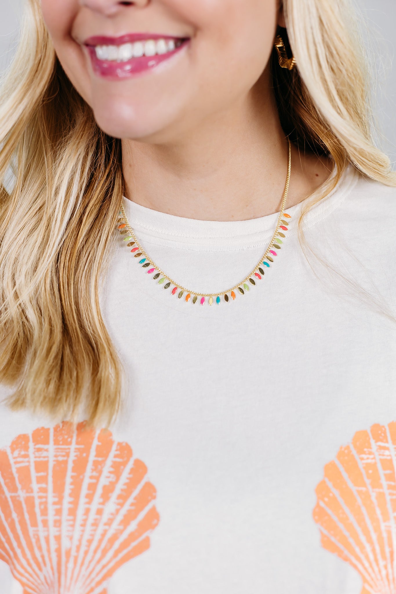 Kayla Mixed Metal Strand Necklace in Multi Mix
