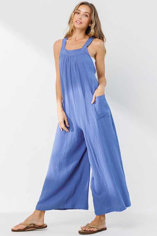 Soft Whispers Blue Jumpsuit