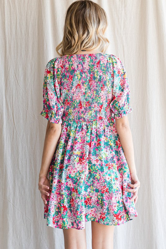 Sonic Blooms Hot Pink Dress