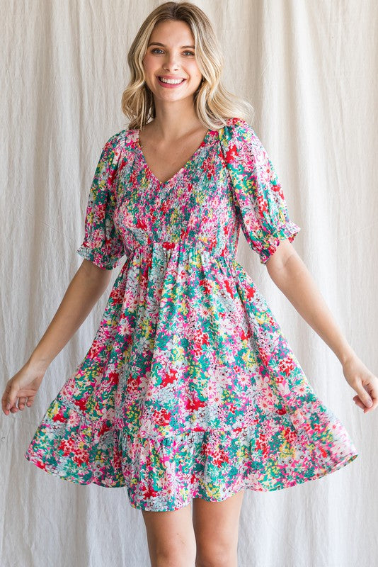 Sonic Blooms Hot Pink Dress