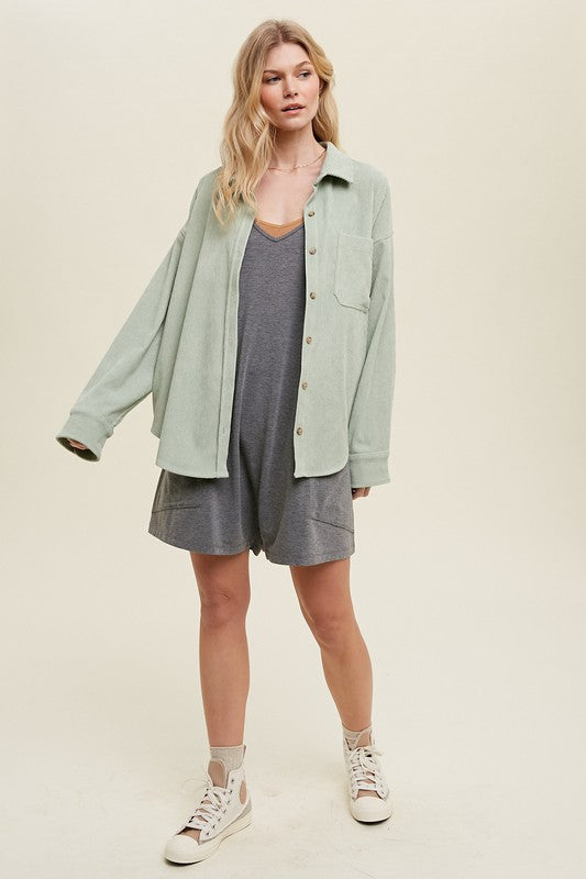Just Be You Mint Shacket