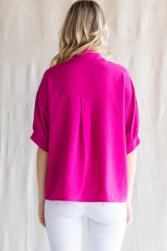 Morning Bliss Magenta Top