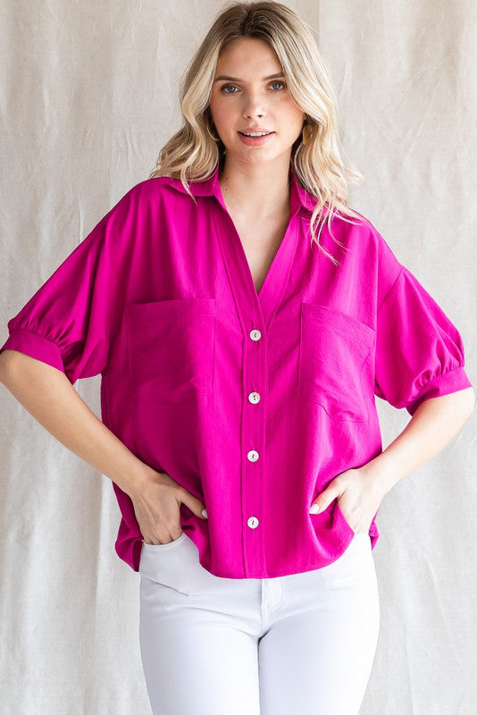 Morning Bliss Magenta Top