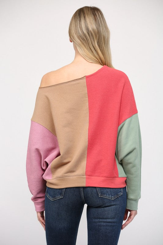 Treat Yourself Mocha/Coral Top