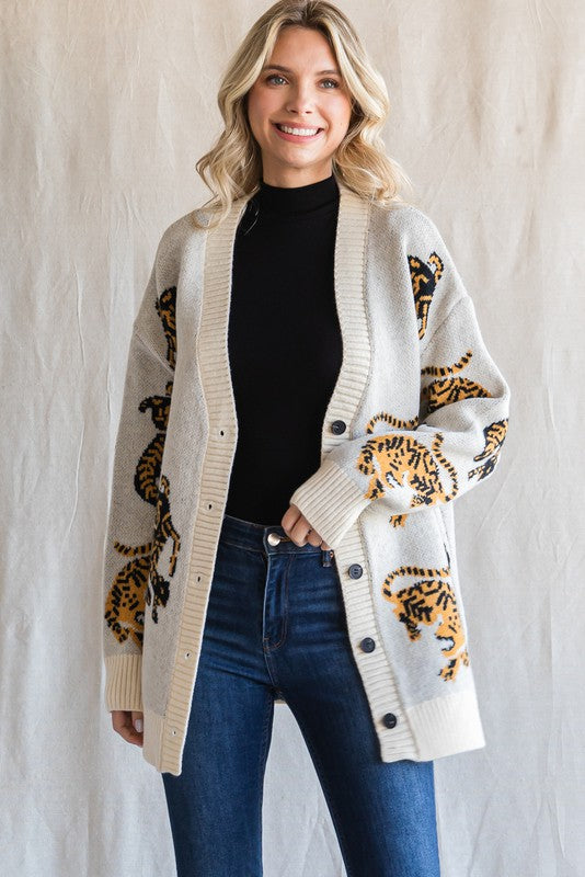 Wild Without You Beige Cardigan
