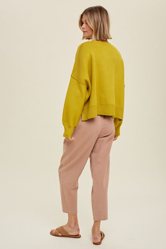 Open Road Ahead Lime Sweater