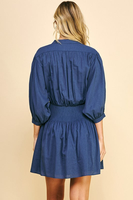 Hold Me Forever Denim Blue Dress