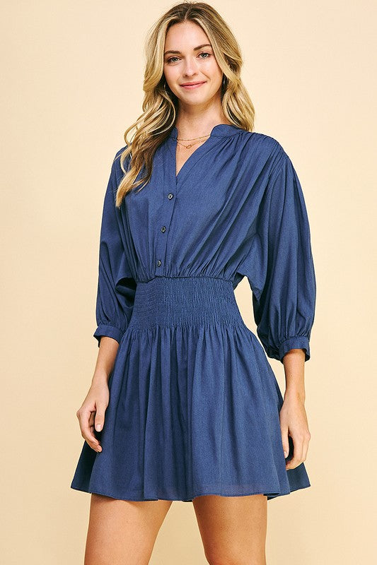Hold Me Forever Denim Blue Dress