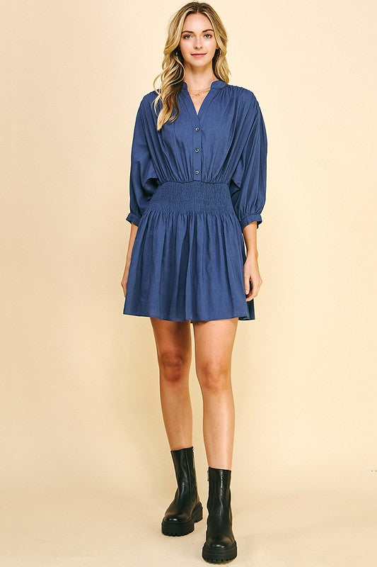Hold Me Forever Denim Blue Dress