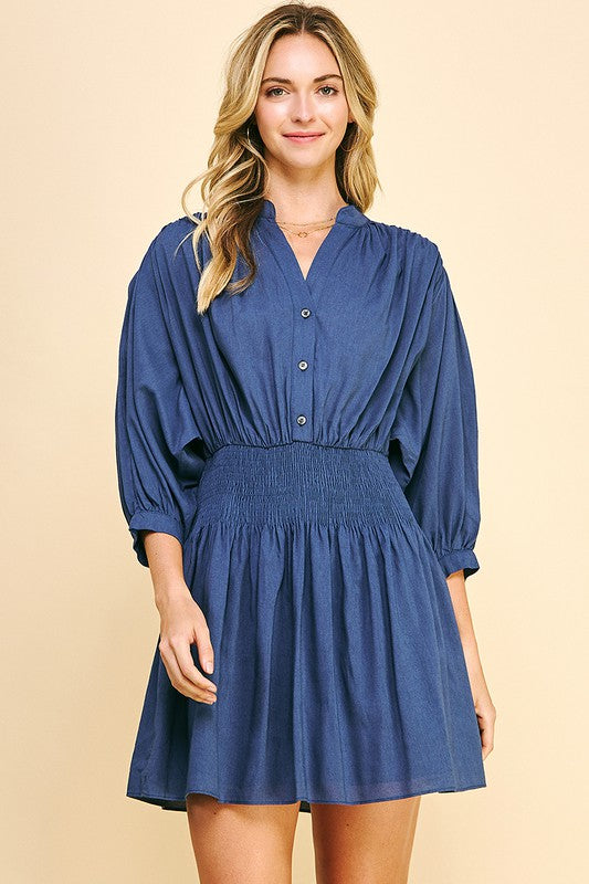 Hold Me Forever Denim Blue Dress