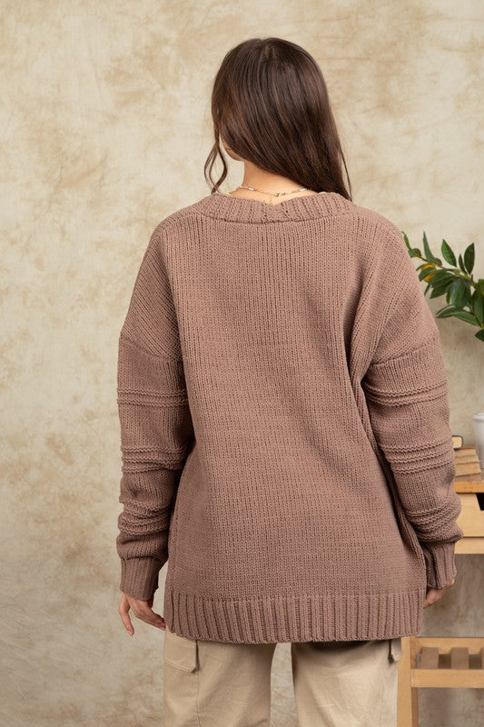 Time To Waste Mocha Cardigan
