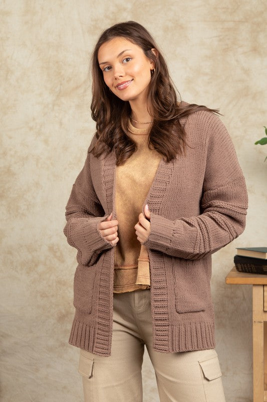 Time To Waste Mocha Cardigan