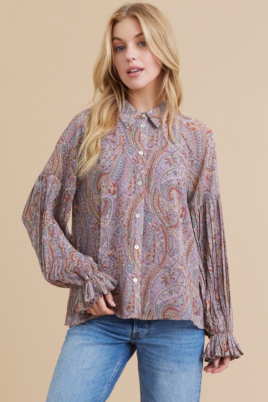 Here Forever Dusty Lavender Mix Top