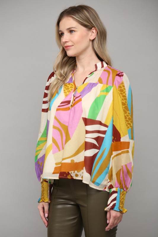 Give You Joy Lilac Multi Top