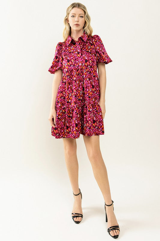 Waste No Time Magenta Dress