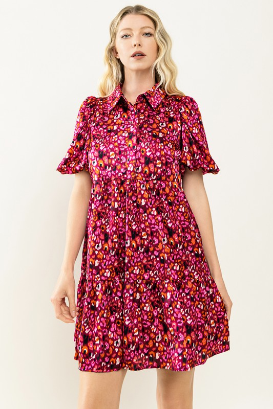 Waste No Time Magenta Dress