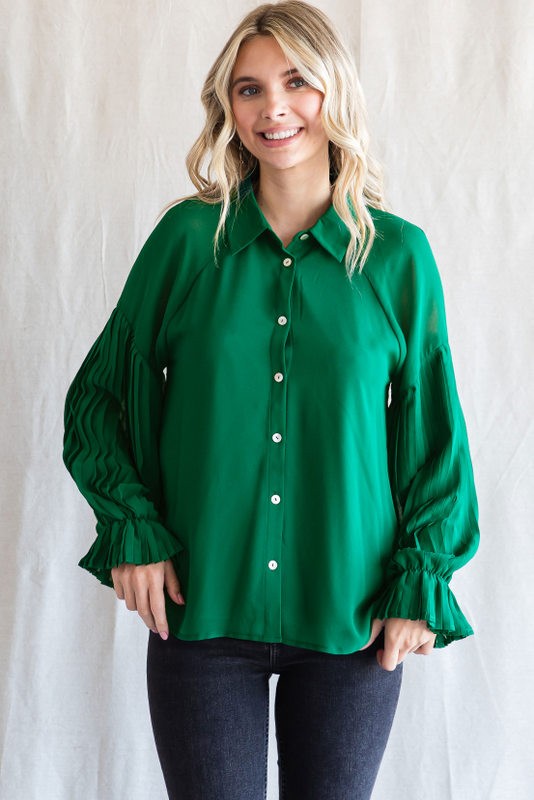 Stretch The Truth Hunter Green Top