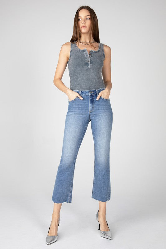 The Kenna Crop Flare Denim