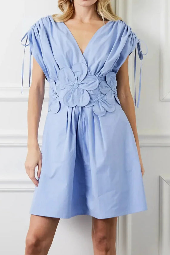 Porcelain Bloom Light Blue Dress