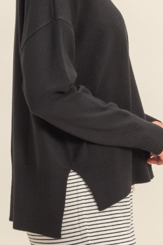 I Need to Know Black Sweater