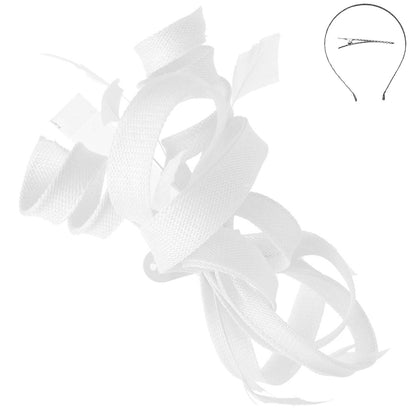 Down and Derby White Fascinator