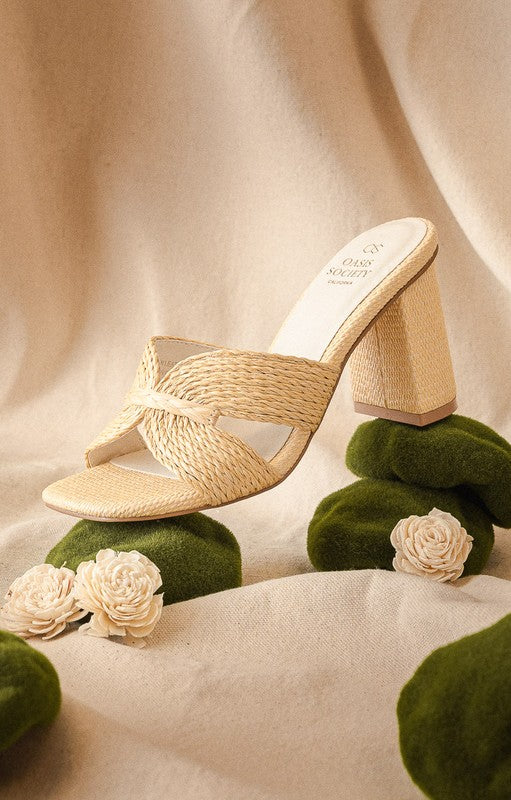 The Santiago Raffia Heels