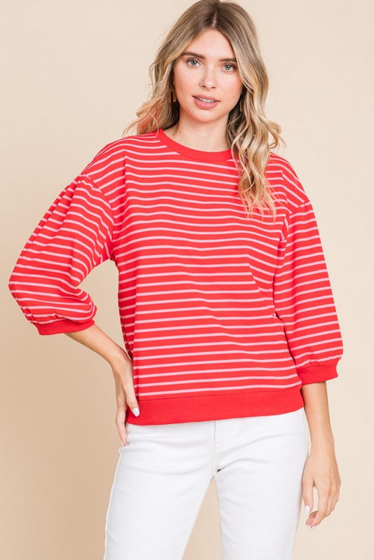 Simple Moments Red/Pink Top