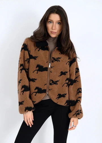 Joline Sherpa Half-Zip Fleece Jacket