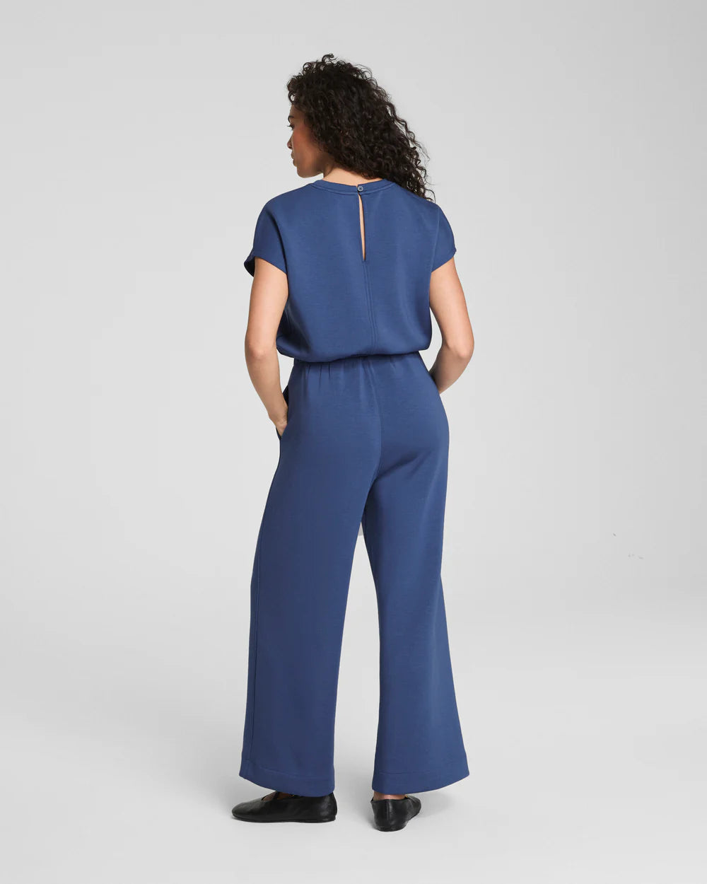 AirEssentials Cinched Faded Indigo Jumpsuit