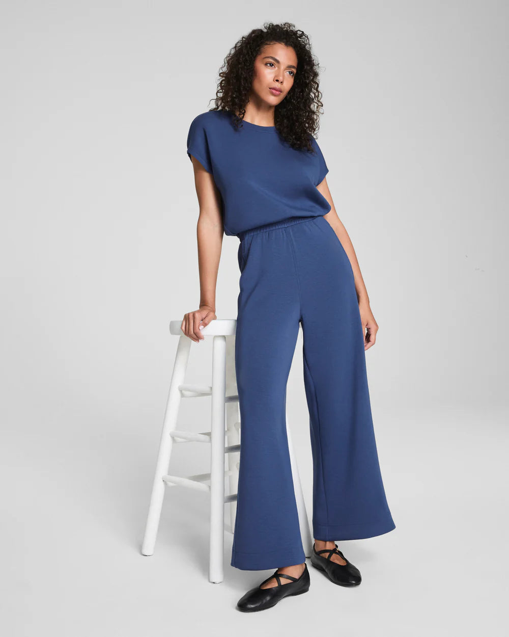 AirEssentials Cinched Faded Indigo Jumpsuit