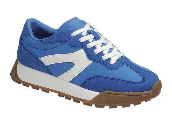 Elevate Style Blue White Sneakers
