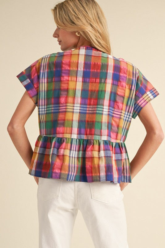 Grid Glam Top