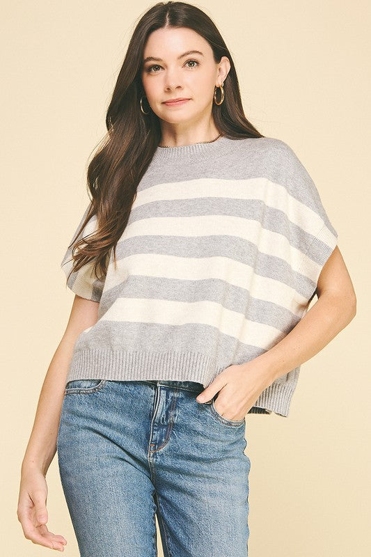 Savor the Moment Grey Top