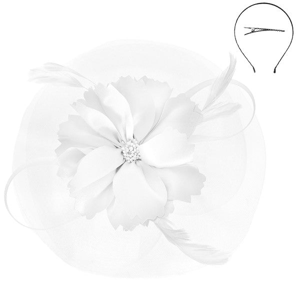 Bluegrass Belle White Fascinator