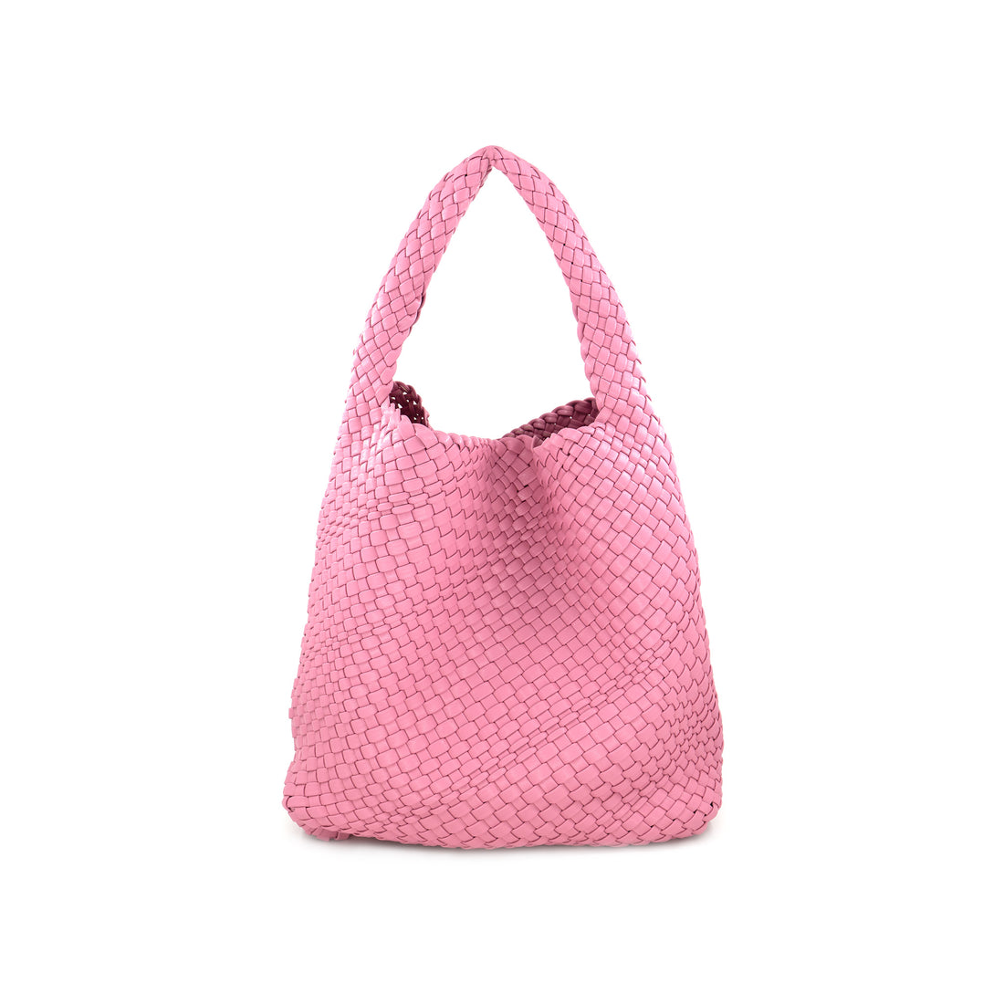 Woven Medium Pink Handbag